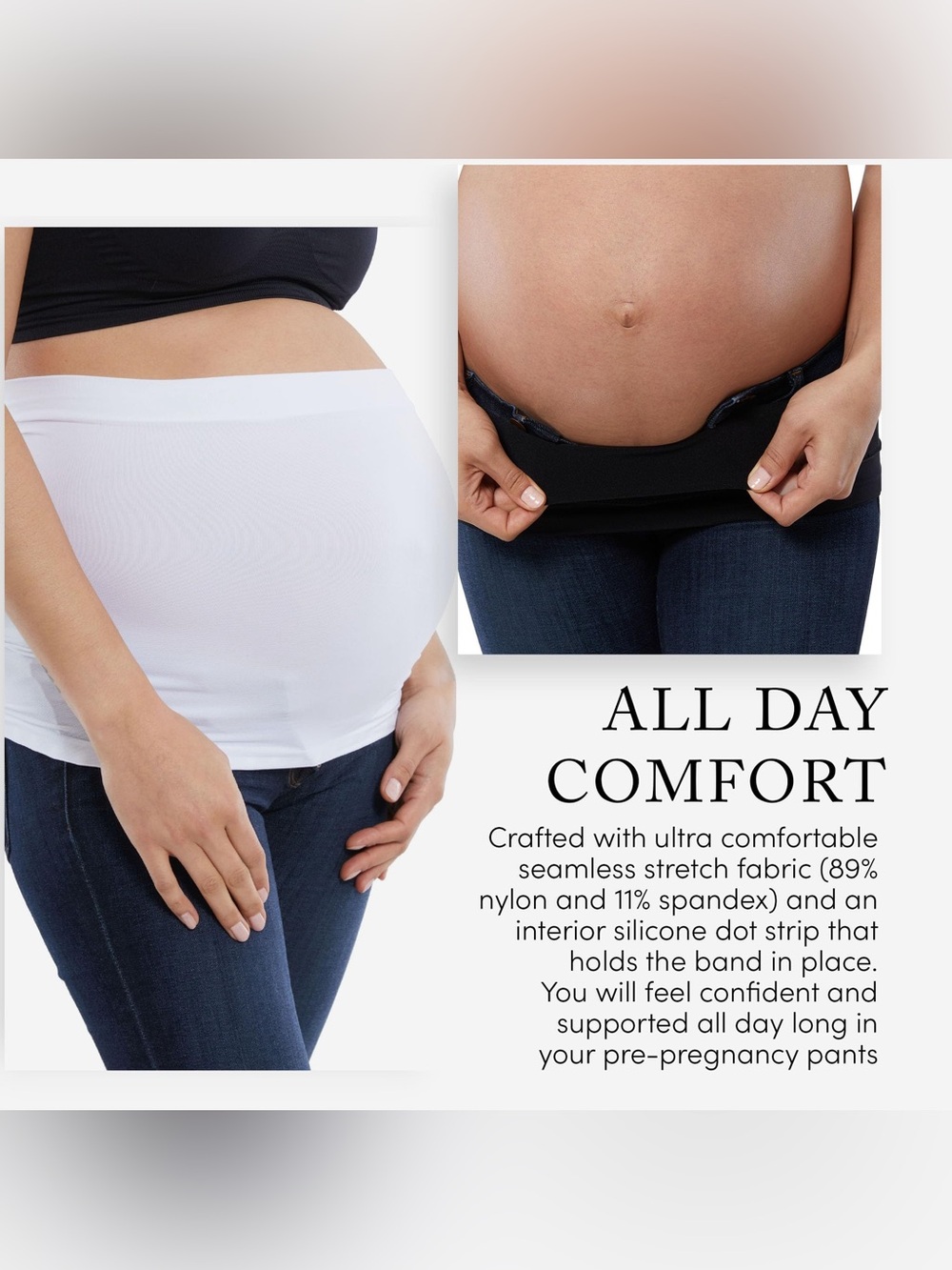 Ingrid & Isabel S/M Basics Bellaband Maternity Belly Band Pants & Jeans Extender